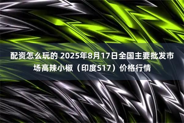 配资怎么玩的 2025年8月17日全国主要批发市场高辣小椒（印度S17）价格行情