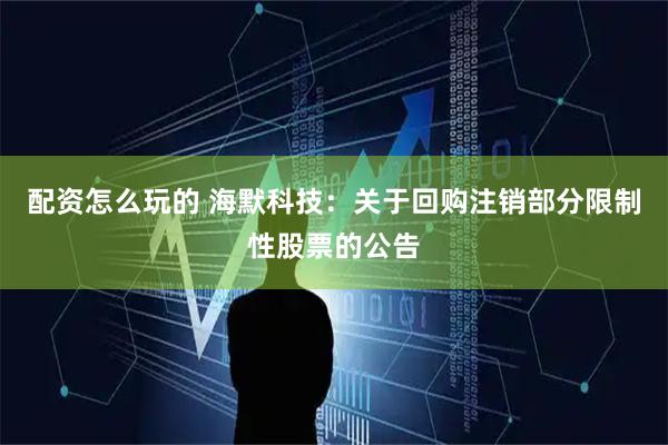 配资怎么玩的 海默科技：关于回购注销部分限制性股票的公告